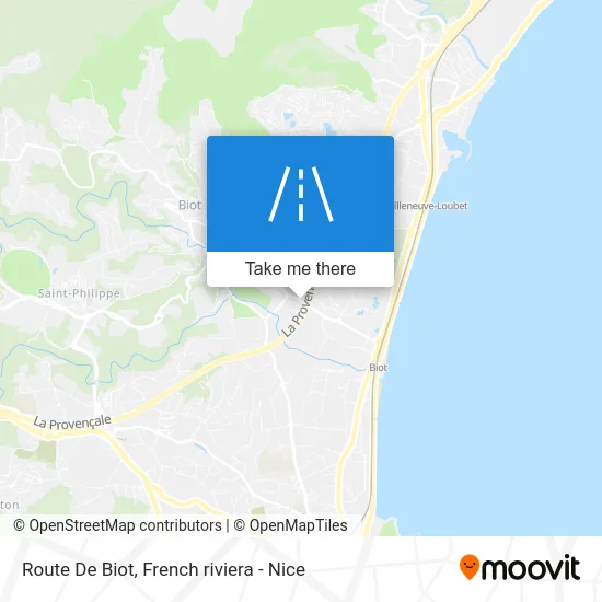 Route De Biot map