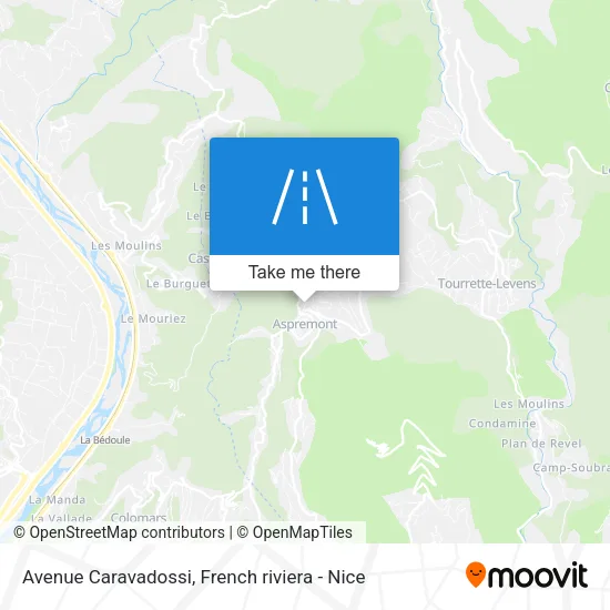 Avenue Caravadossi map