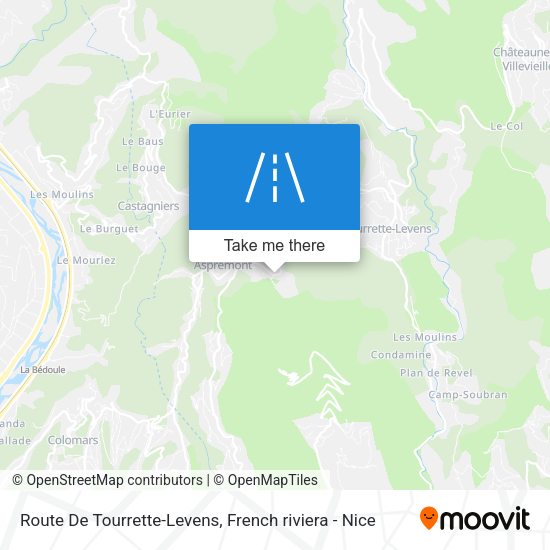 Route De Tourrette-Levens map