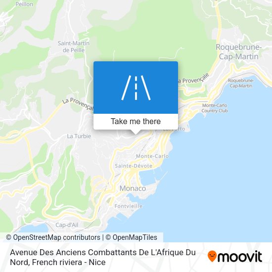 Avenue Des Anciens Combattants De L'Afrique Du Nord map