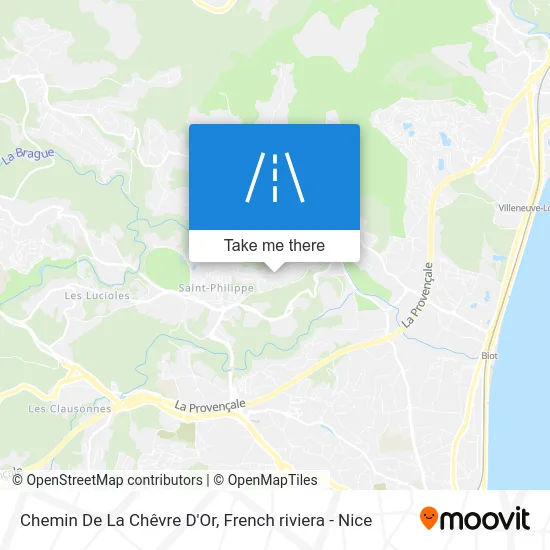 Chemin De La Chêvre D'Or map