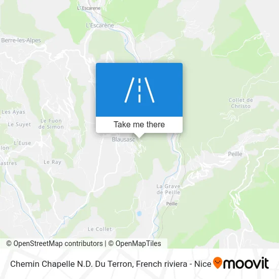 Chemin Chapelle N.D. Du Terron map