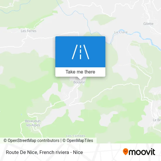 Route De Nice map