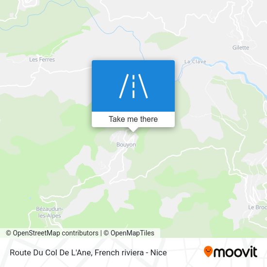 Route Du Col De L'Ane map