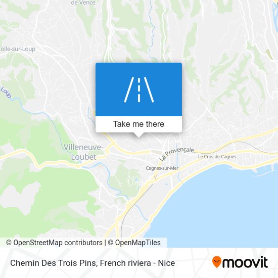 Chemin Des Trois Pins map