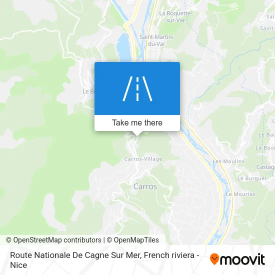 Route Nationale De Cagne Sur Mer map
