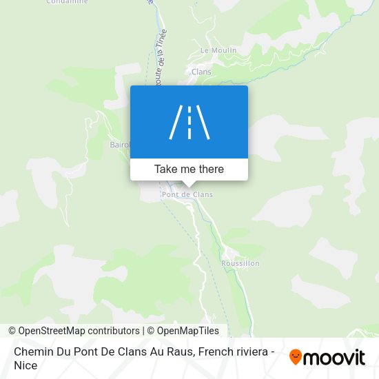 Chemin Du Pont De Clans Au Raus map