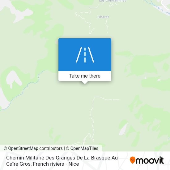 Chemin Militaire Des Granges De La Brasque Au Caïre Gros map