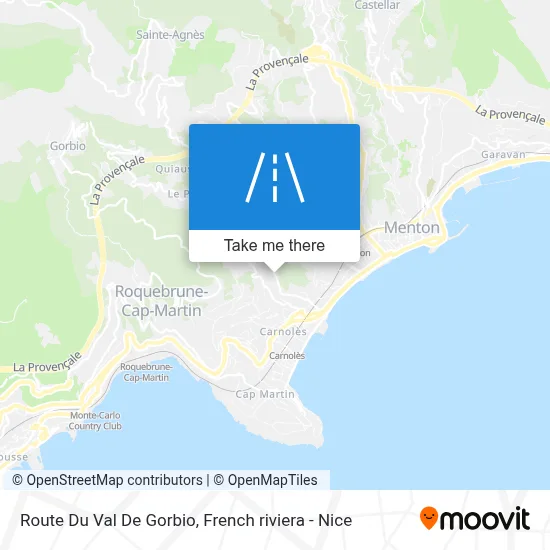 Route Du Val De Gorbio map