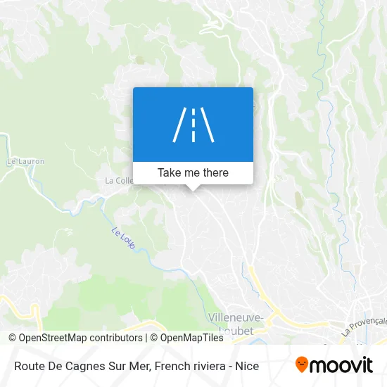 Route De Cagnes Sur Mer map