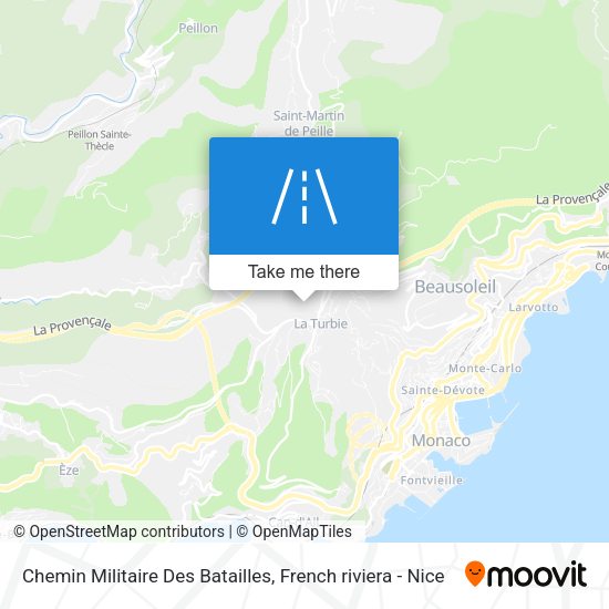 Chemin Militaire Des Batailles map