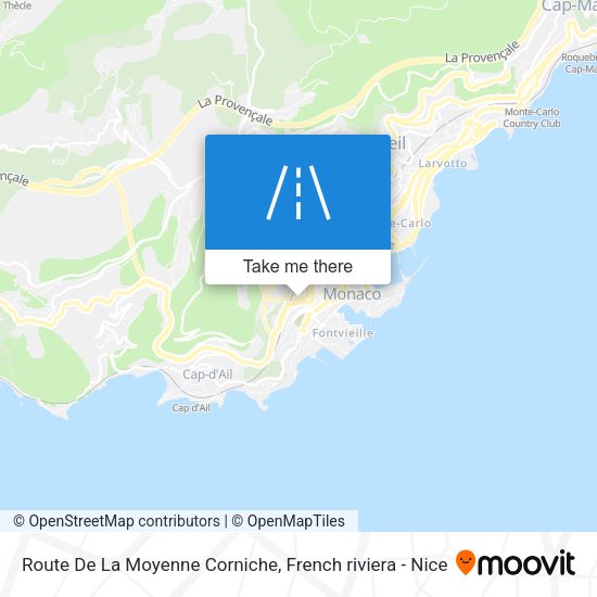 Route De La Moyenne Corniche map