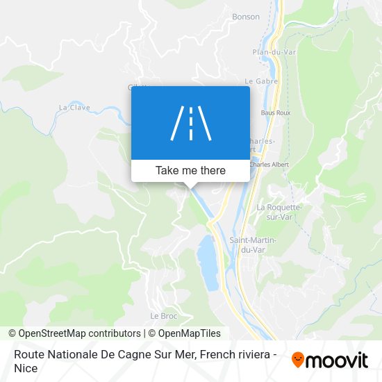 Route Nationale De Cagne Sur Mer map
