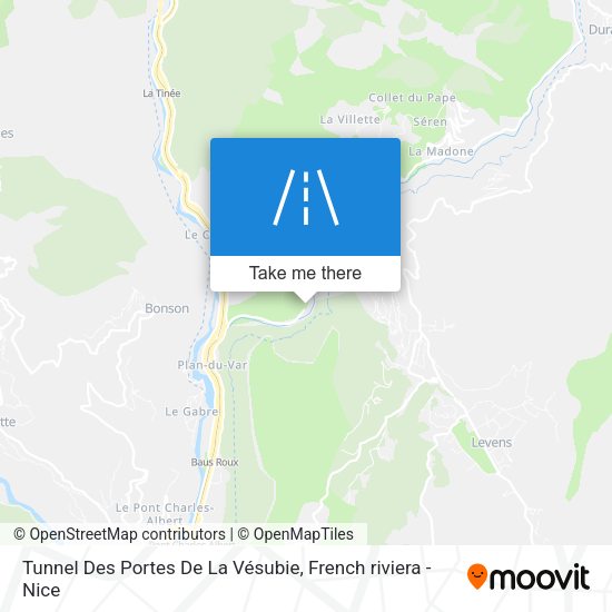 Tunnel Des Portes De La Vésubie map