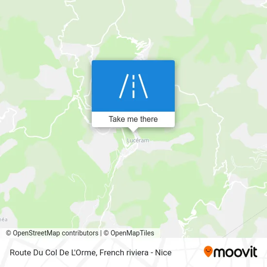 Route Du Col De L'Orme map