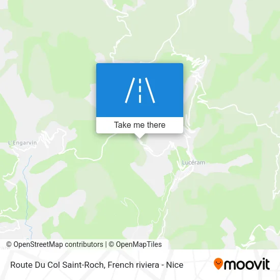 Route Du Col Saint-Roch map