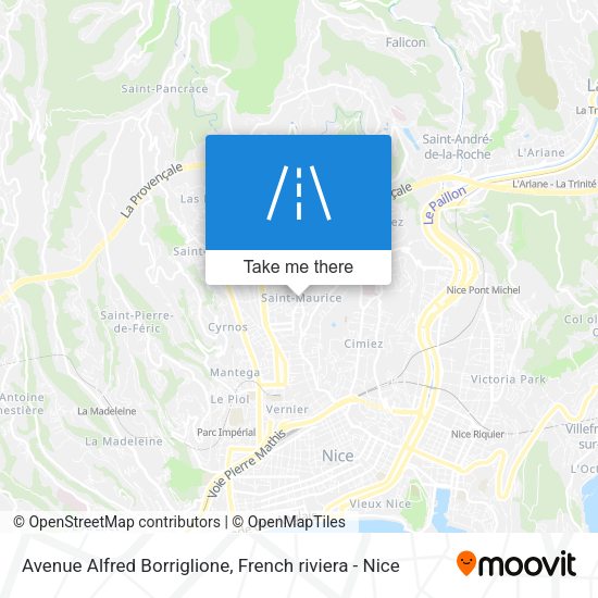 Avenue Alfred Borriglione map