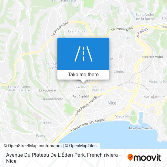 Avenue Du Plateau De L'Éden-Park map