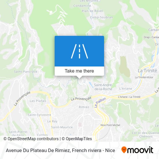 Avenue Du Plateau De Rimiez map