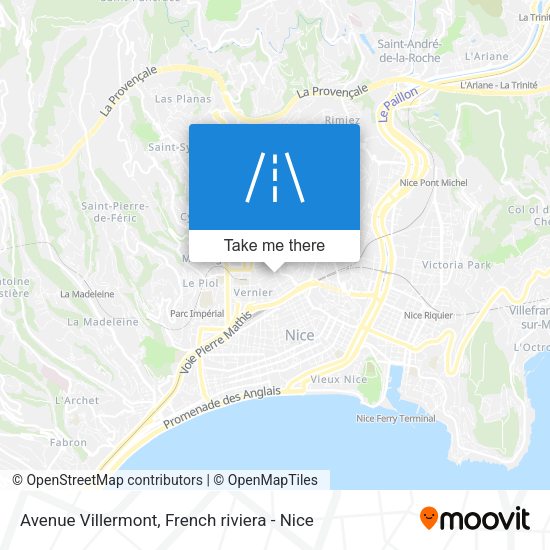 Avenue Villermont map