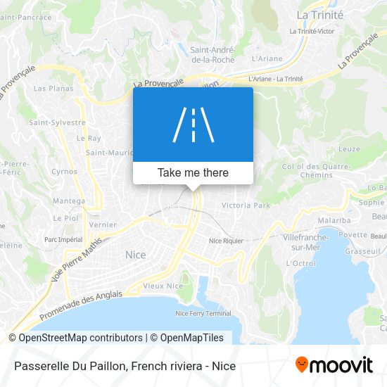 Passerelle Du Paillon map