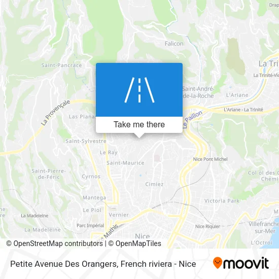 Petite Avenue Des Orangers map