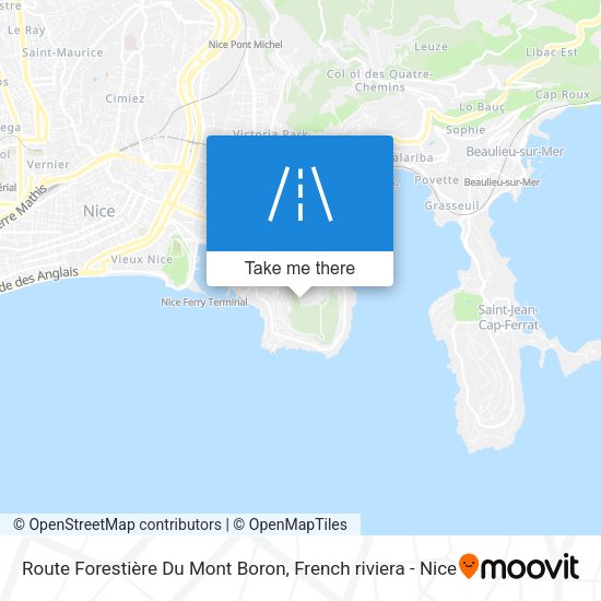 Route Forestière Du Mont Boron map