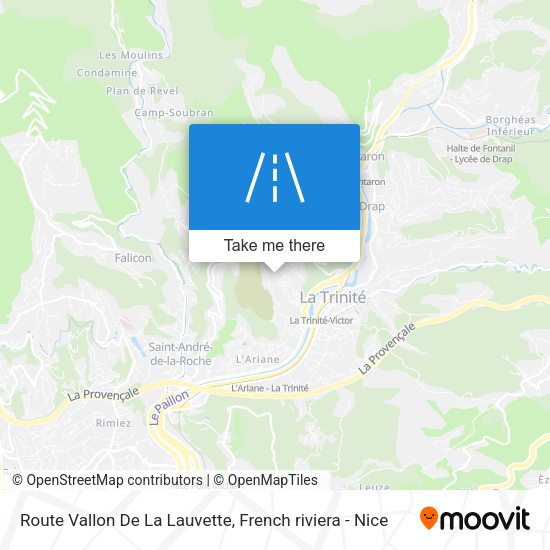 Route Vallon De La Lauvette map