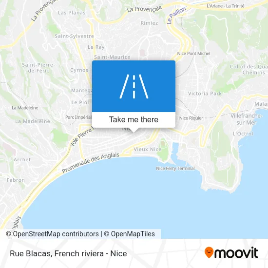 Rue Blacas map
