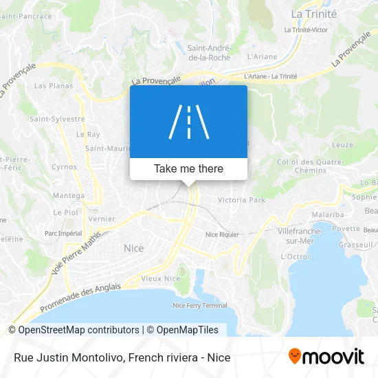 Rue Justin Montolivo map