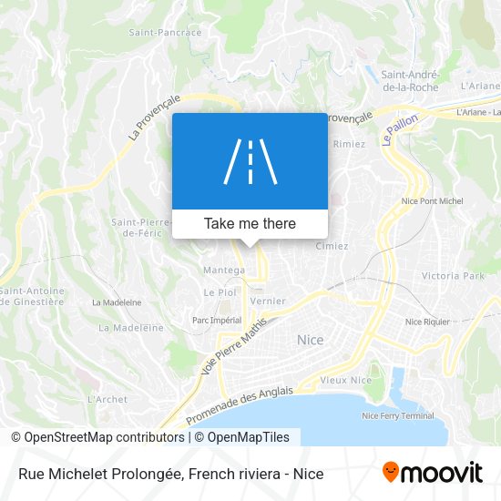 Rue Michelet Prolongée map