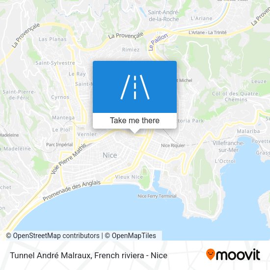 Tunnel André Malraux map