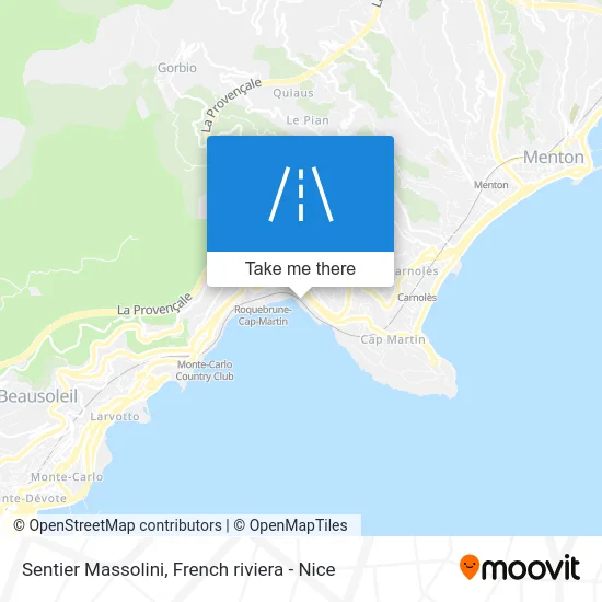 Sentier Massolini map