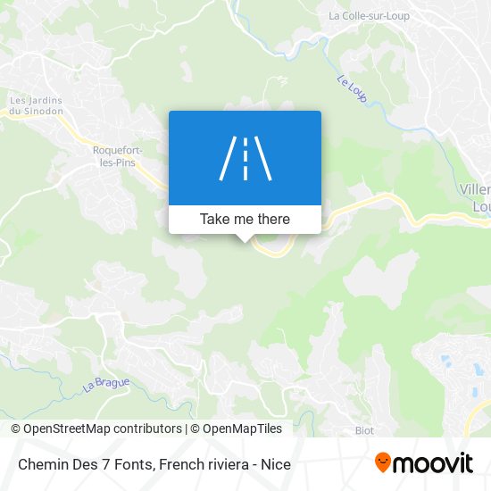 Chemin Des 7 Fonts map