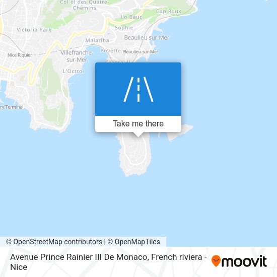 Avenue Prince Rainier III De Monaco map