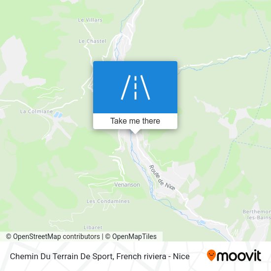 Chemin Du Terrain De Sport map