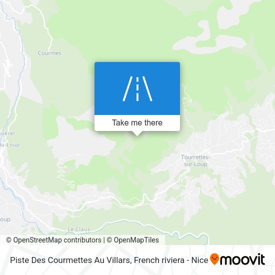 Piste Des Courmettes Au Villars map
