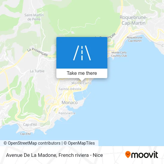 Avenue De La Madone map