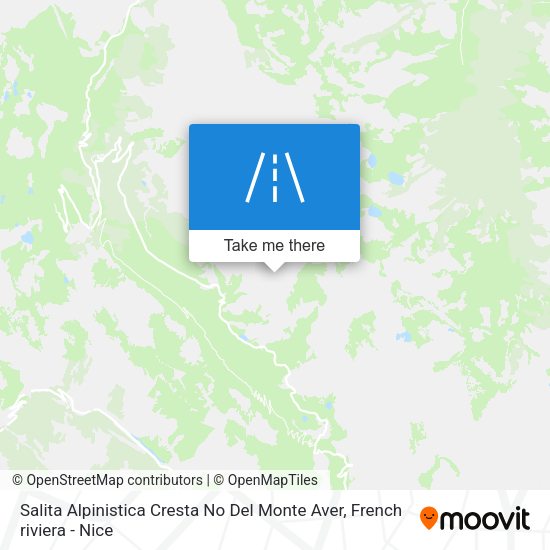 Salita Alpinistica Cresta No Del Monte Aver map