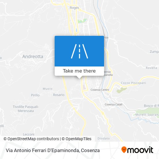 Via Antonio Ferrari D'Epaminonda map