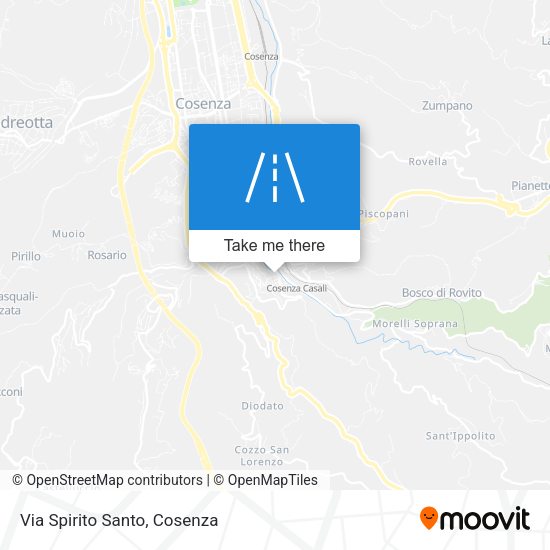 Via Spirito Santo map