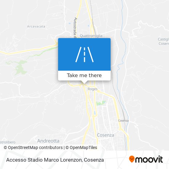 Accesso Stadio Marco Lorenzon map