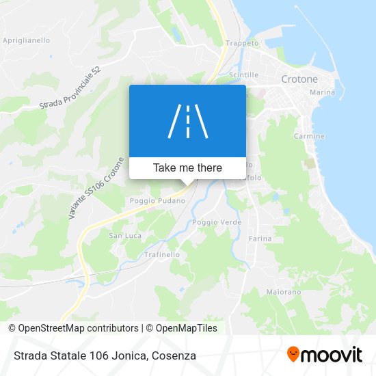 Strada Statale 106 Jonica map