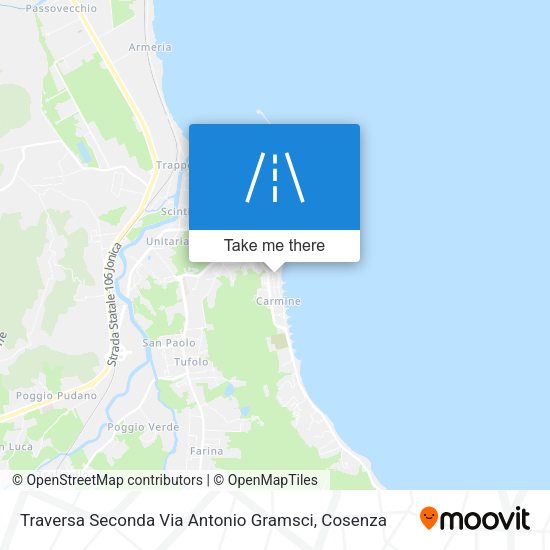 Traversa Seconda Via Antonio Gramsci map