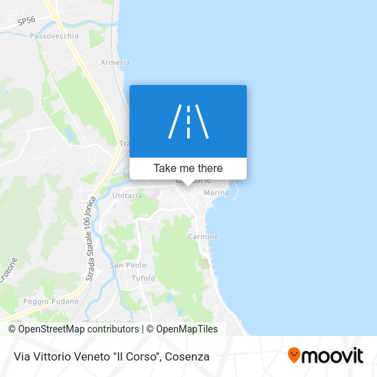 Via Vittorio Veneto "Il Corso" map