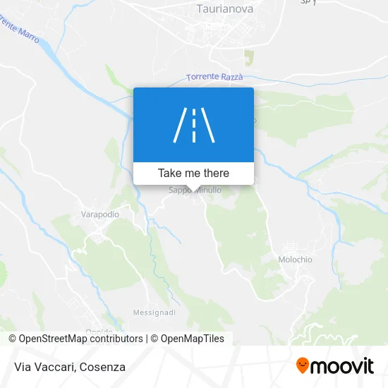 Via Vaccari map