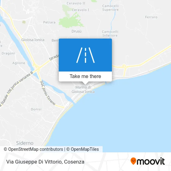 Via Giuseppe Di Vittorio map