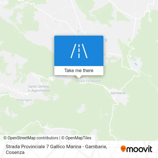 Strada Provinciale 7 Gallico Marina - Gambarie map