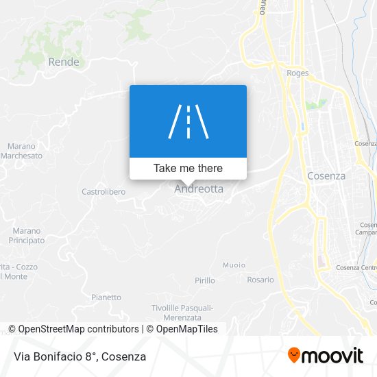 Via Bonifacio 8° map