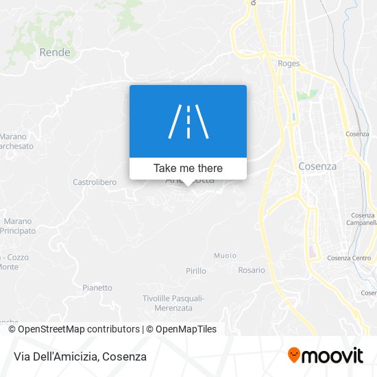 Via Dell'Amicizia map